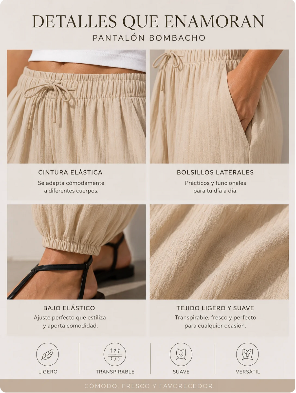 Soreia Pantalón bombacho de talla única
